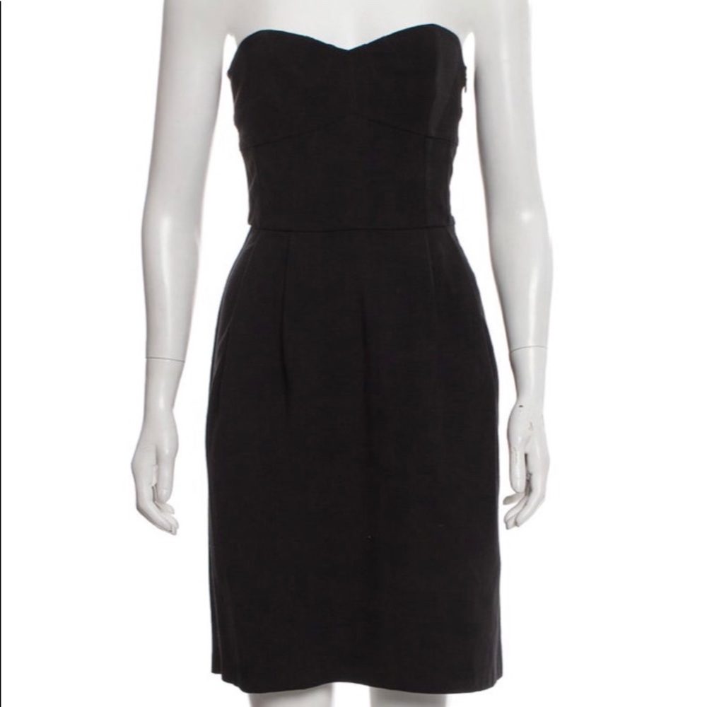 DVF Black Strapless Dress,  Size 8(fits like a 6)